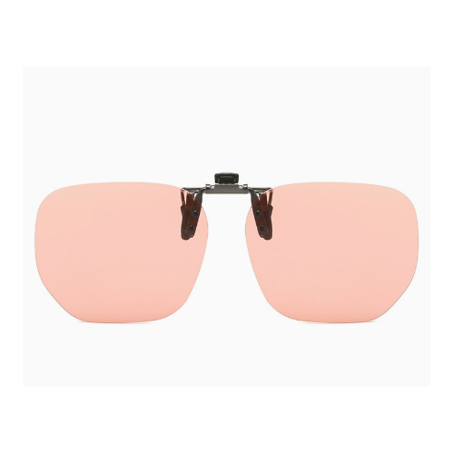 Chalky 2-Piece Flip-Up Sunglasses Clip-On Set for Glasses - UV-Protective Square Polarized Lenses for Driving - Main Image