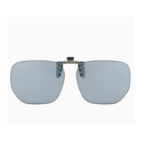 Quicksilver 2-Piece Flip-Up Sunglasses Clip-On Set for Glasses - UV-Protective Square Polarized Lenses for Driving - Main Image