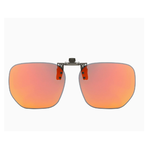 Quickred 2-Piece Flip-Up Sunglasses Clip-On Set for Glasses - UV-Protective Square Polarized Lenses for Driving - Main Image