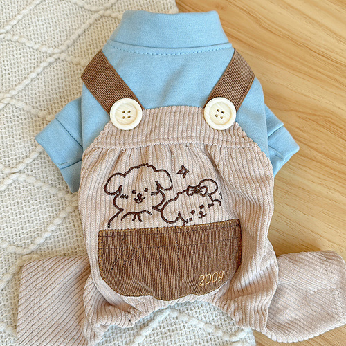 L Cute Little Backless Trousers Cute Four-Legged Dog Clothes - Spring/Summer Pet Outfit, Soft & Breathable - Main Image
