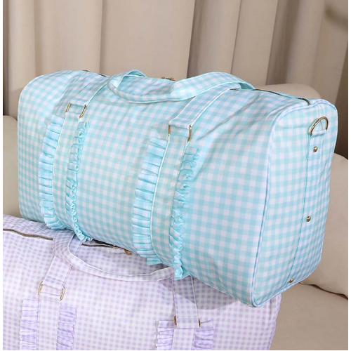 Green Travel Bag with Large Capacity - Stylish Striped Backpack for Short Trips, 40x28x10cm - Main Image