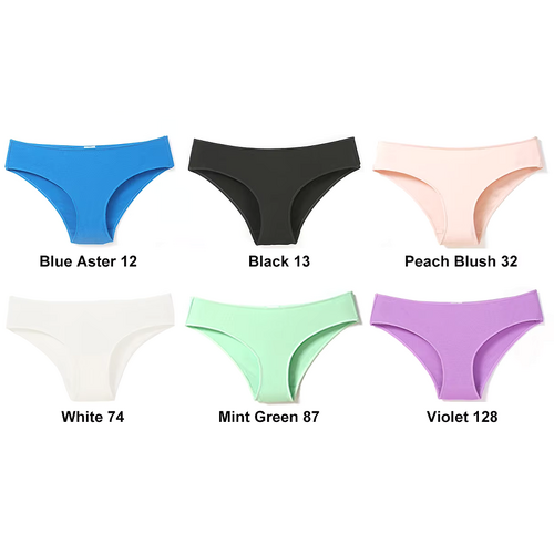 Comfortable Cotton Low-Waist Underwear, Breathable and Soft, Set of 6 Colors size S - Main Image