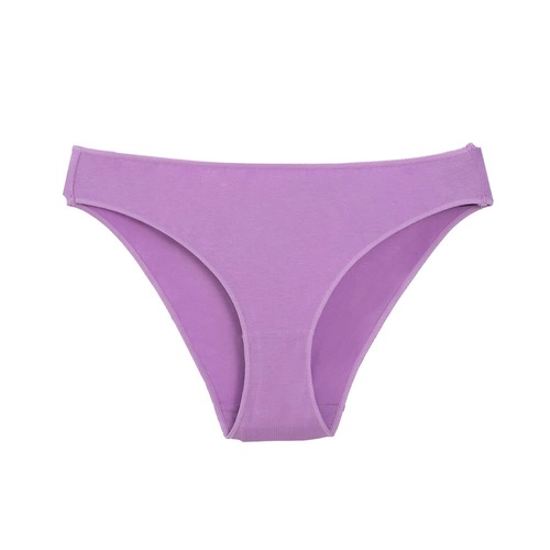 4 pcs Violet High-Waisted Cotton Bikini Briefs for Women, Slim Fit & Comfortable M Size - Main Image