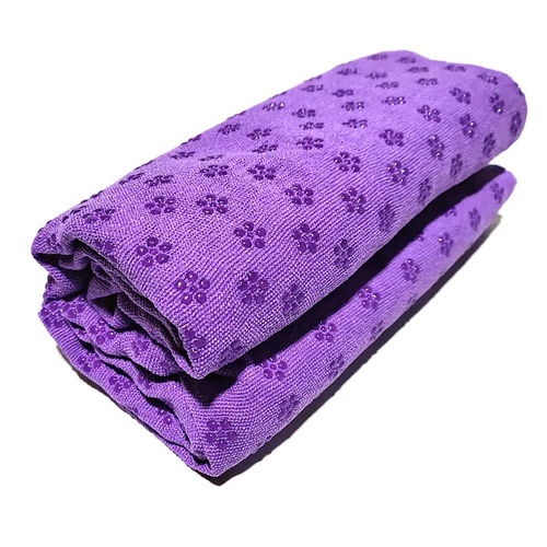 Purple Plum Blossom Yoga Towel Mat - Absorbent, Thick, Non-Slip, Portable Fitness Blanket for Home Use 183*63CM - Main Image