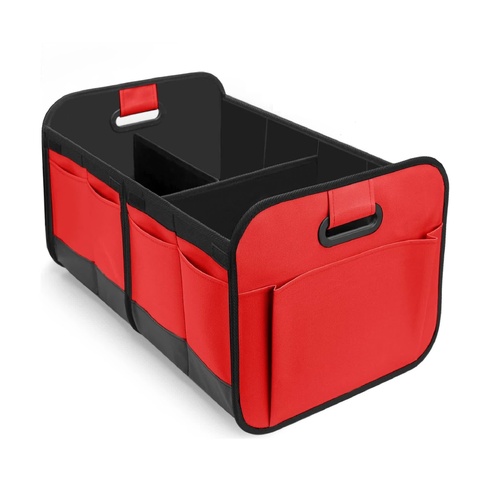 Foldable Fabric Car Trunk Organizer - Collapsible Storage Box for Vehicle Organization 60x37x31cm - Main Image