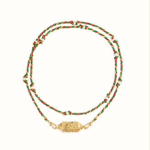 Mystical Tarot Charm Necklace - Boho Pendant（Rainbow pattern） - Main Image
