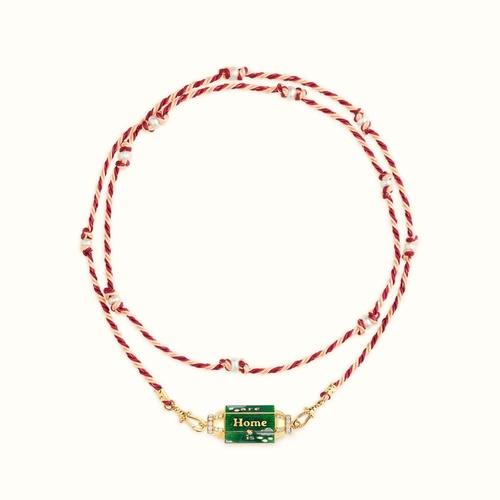 Mystical Tarot Charm Necklace - Boho Pendant(Home text) - Main Image