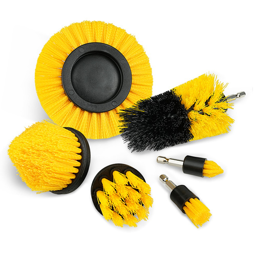 Electric Drill Brush Set - Multi-Purpose Cleaning Power for Sinks, Tiles & Car Wheels(Drill not included) - Main Image
