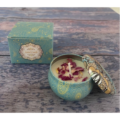 Small Scented Candle Set - 4 Soy Wax Candles, Travel Candle Set (Freesia) - Main Image