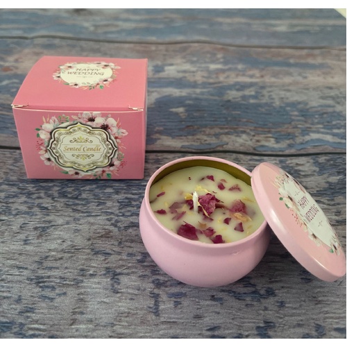 Small Scented Candle Set - 4 Soy Wax Candles, Travel Candle Set (Jasmine) - Main Image