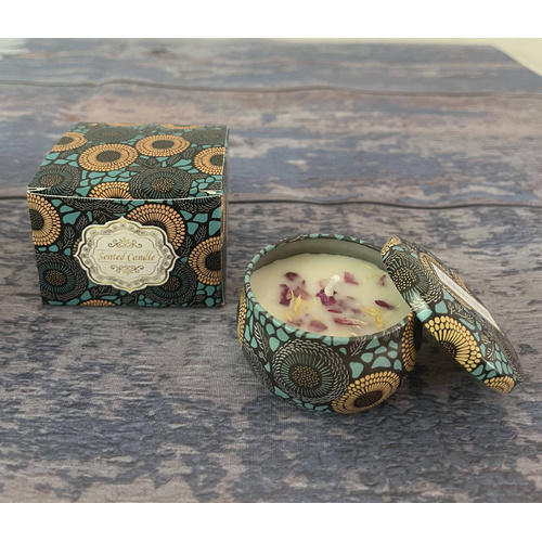 Small Scented Candle Set - 4 Soy Wax Candles, Travel Candle Set (Strawberry) - Main Image