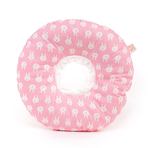 2 pcs Pink Rabbit Soft Pet Recovery Collar - Comfortable Anti-Lick Cone for Cats & Dogs Size S - Main Image