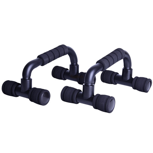 Black Push-Up Support Brackets for Home Fitness – Stability Bars for Upper Body Training - Main Image