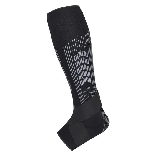 Size L 1 Pair Black Compression Calf Sleeves for Sports - Adjustable Support for Running, Soccer, Hiking & More - Main Image