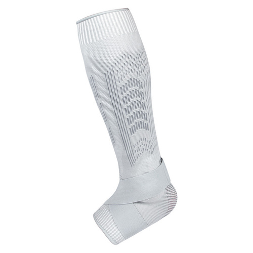 Size XL 1 Pair Light Gray Compression Calf Sleeves for Sports - Adjustable Support for Running, Soccer, Hiking & More - Main Image