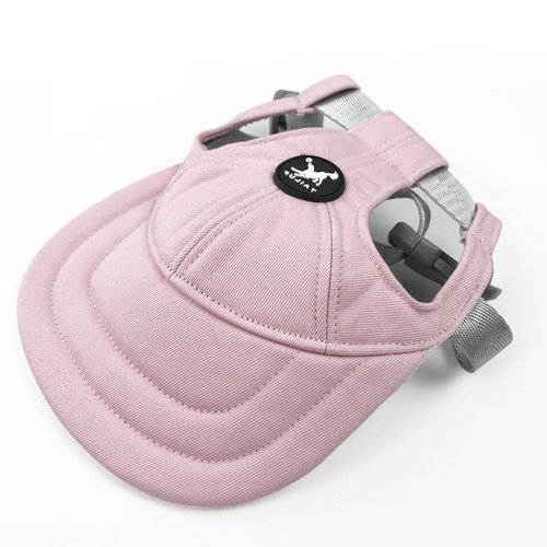 Size L Pink Adjustable Pet Baseball Cap for Cats and Dogs - Cute Sun Protection Hat for Outdoor Adventures - Main Image