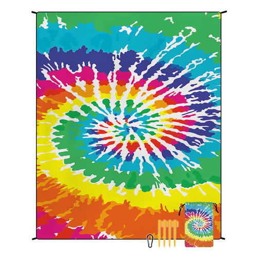 Style STD-001-8 Colorful Quick Dry Beach Mat Sand Proof Waterproof Outdoor Picnic Blanket - Compact & Lightweight - Main Image