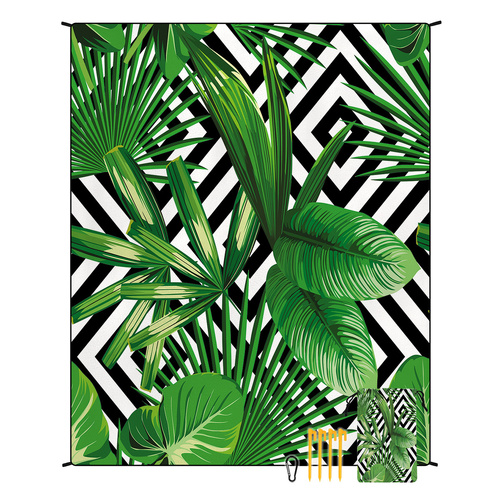 Style STD-001-15 Green Quick Dry Beach Mat Sand Proof Waterproof Outdoor Picnic Blanket - Compact & Lightweight - Main Image