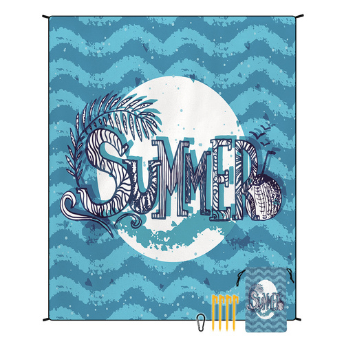 Style STD-001-20 Blue Quick Dry Beach Mat Sand Proof Waterproof Outdoor Picnic Blanket - Compact & Lightweight - Main Image