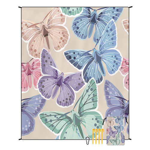 Style STD-001-26 Colorful Quick Dry Beach Mat Sand Proof Waterproof Outdoor Picnic Blanket - Compact & Lightweight - Main Image