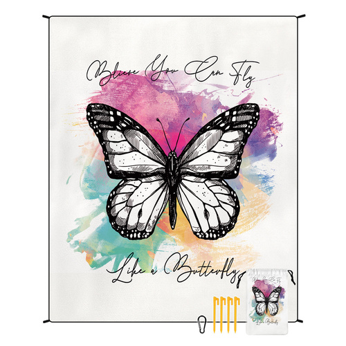Style STD-001-27 Colorful Quick Dry Beach Mat Sand Proof Waterproof Outdoor Picnic Blanket - Compact & Lightweight - Main Image