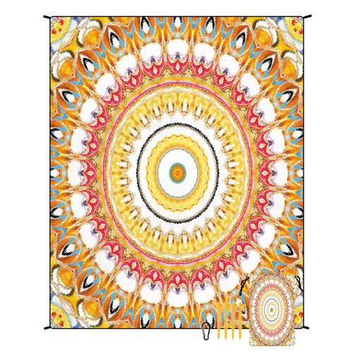 Style STD-001-39 Colorful Quick Dry Beach Mat Sand Proof Waterproof Outdoor Picnic Blanket - Compact & Lightweight - Main Image