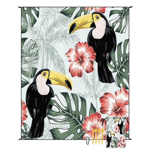 Style STD-001-45 Colorful Quick Dry Beach Mat Sand Proof Waterproof Outdoor Picnic Blanket - Compact & Lightweight - Main Image
