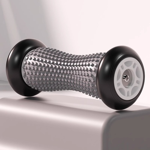Grey And Black Foot Massage Roller - Plantar Fasciitis & Muscle Relief Tool - Main Image