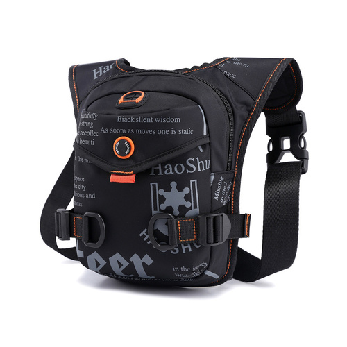 Black Rugged Polyester Waist Pack - Stylish, Multi-Compartment Crossbody Bag for Outdoor Adventures - Main Image