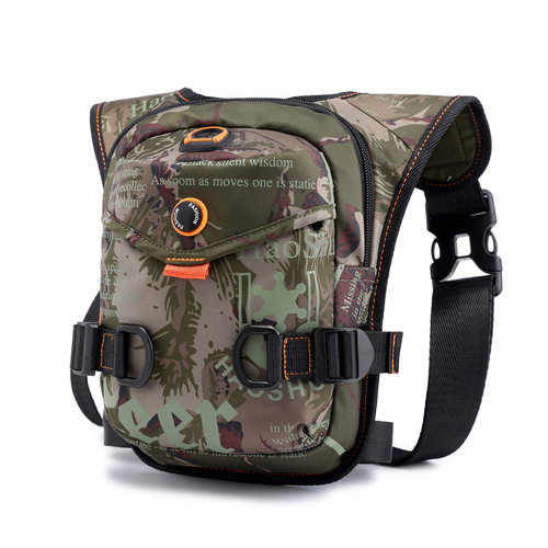 Camouflage Green Rugged Polyester Waist Pack - Stylish, Multi-Compartment Crossbody Bag for Outdoor Adventures - Main Image
