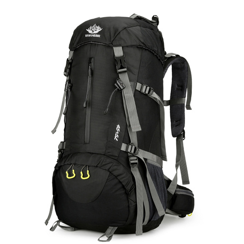 Black High-Capacity Nylon Hiking Backpack - Durable, Multi-Functional Outdoor Travel Pack - Main Image