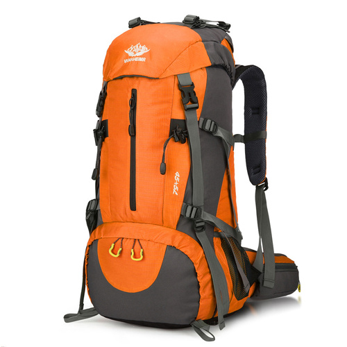 Orange High-Capacity Nylon Hiking Backpack - Durable, Multi-Functional Outdoor Travel Pack - Main Image