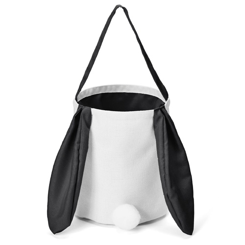 Black Adorable Easter Bunny Ear Tote Bag - Stylish Rabbit-Themed Candy Bag - Main Image