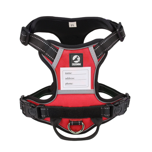 Size S Red Reflective No-Pull Dog Harness - Adjustable & Durable for Large Breeds, Anti-Escape Design - Main Image