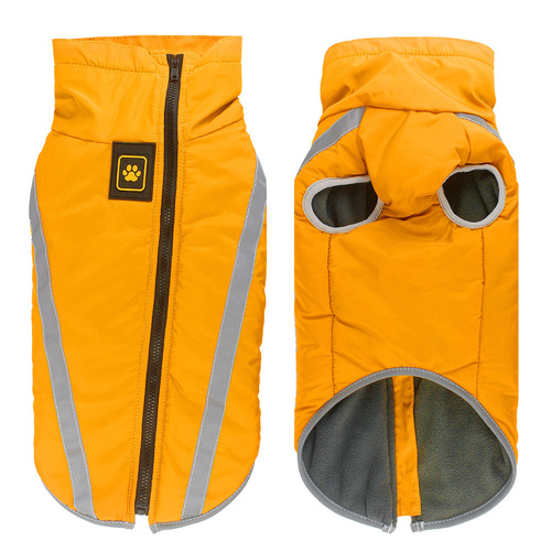 Size XL Yellow Reflective Winter Dog Jacket - Warm & Waterproof Outdoor Coat for Large Breeds - Main Image