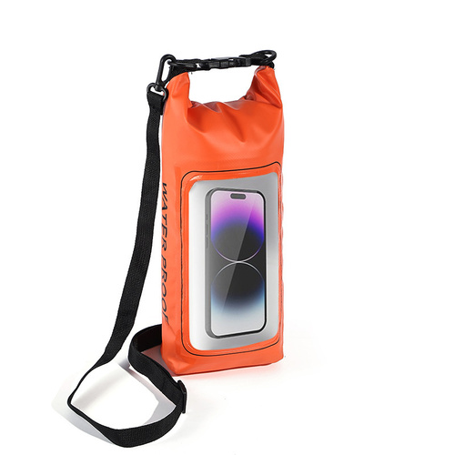 Orange 2L Waterproof Phone Pouch - Multi-Functional PVC Dry Bag for Swimming and Water Activities - Main Image