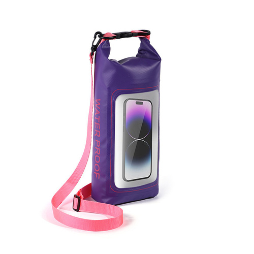 Purple 2L Waterproof Phone Pouch - Multi-Functional PVC Dry Bag for Swimming and Water Activities - Main Image