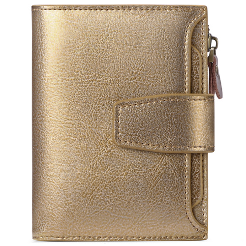 Bronze Premium Genuine Leather RFID Blocking Women's Wallet - Lightweight, Multi-Functional, and Stylish - Main Image