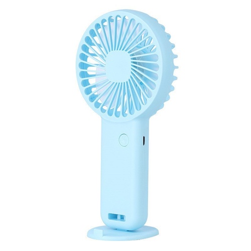 2 PCS Blue Cute USB Rechargeable Handheld Fan - Phone Stand - Great for Summer - Main Image