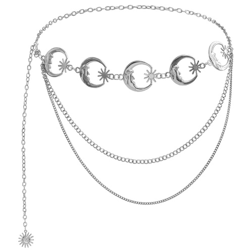 2 PCS (Style 3)Statement Body Chain Belt - Women's Sun Flower Waist Jewelry - Main Image