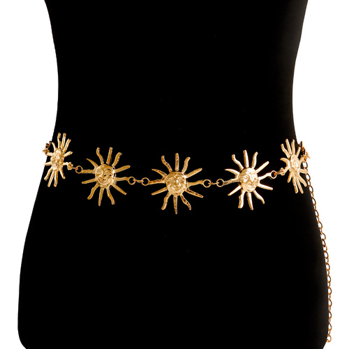2 PCS (Style 9)Statement Body Chain Belt - Women's Sun Flower Waist Jewelry - Main Image