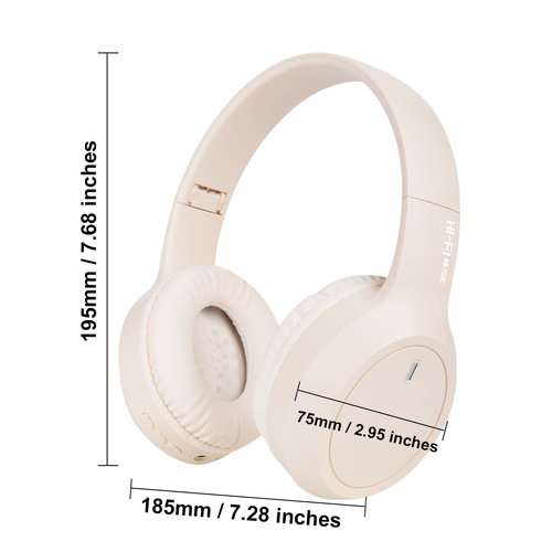 Khaki Over-Ear Wireless Headphones - Immersive Sound, 360° Surround Sound - Main Image