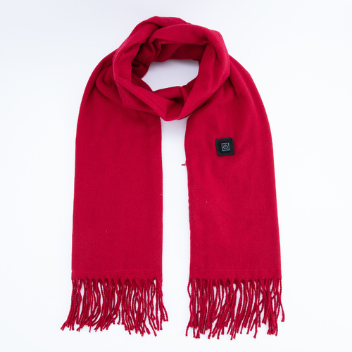 Wine Red Heated Scarf - Electric Warming Scarf, Winter Outdoor Essential (Without power bank) - Main Image