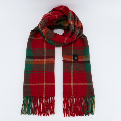 Christmas Plaid Heated Scarf - Electric Warming Scarf, Winter Outdoor Essential (Without power bank) - Main Image