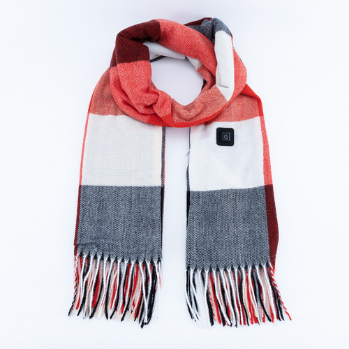 Large Plaid Heated Scarf - Electric Warming Scarf, Winter Outdoor Essential (Without power bank) - Main Image