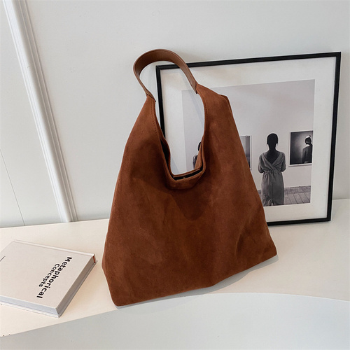 Brown Women's Vintage Bucket Bag - Fashionable Shoulder Bag - Main Image