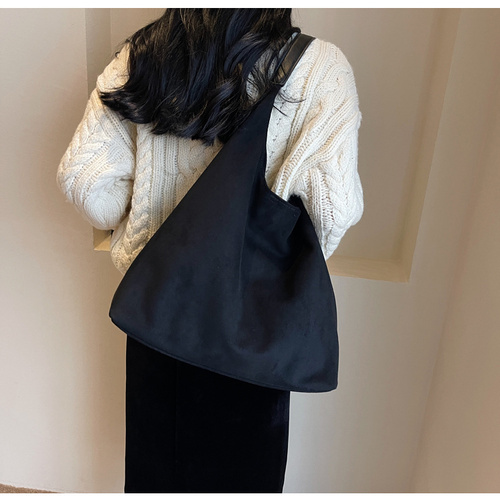 Black Women's Vintage Bucket Bag - Fashionable Shoulder Bag - Main Image