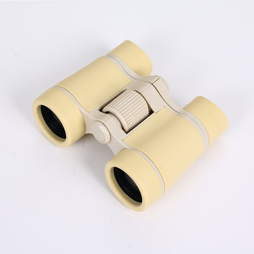 2 pcs Yellow Kids Toy Binoculars - 4x Magnification, Safe ABS Construction - Main Image