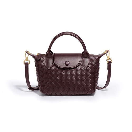 Grape Purple Woven Shoulder Bag - Stylish Dumpling Bag, Simple and Versatile Crossbody for Women - Main Image