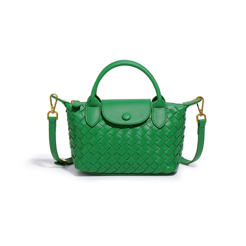 Green Woven Shoulder Bag - Stylish Dumpling Bag, Simple and Versatile Crossbody for Women - Main Image
